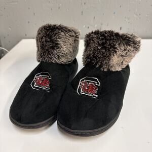 Comfy Feet Womens South Carolina Faux Sheepskin Furry Top Indoor Outdoor Slipper